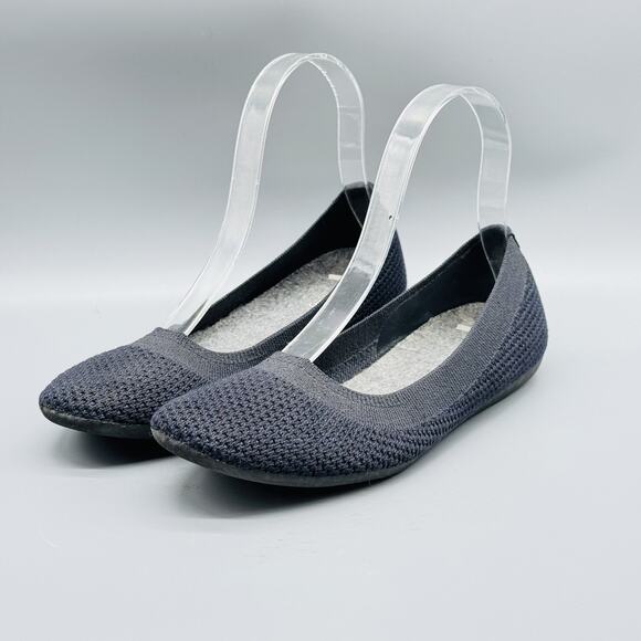 Allbirds Shoes Womens 6.5 Blue Tree Breezers Ballet Flats Sustainable Knit - Picture 3 of 12
